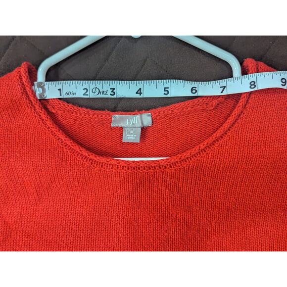 Pretty red rustic style Rudolph the red nosed Reindeer & friend sweater, J Jill - Picture 7 of 9